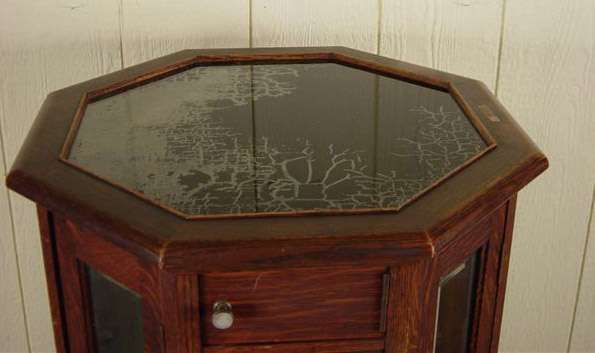 Clark Model "A" Octagon Oak Revolving Dental Cabinet - Image 9