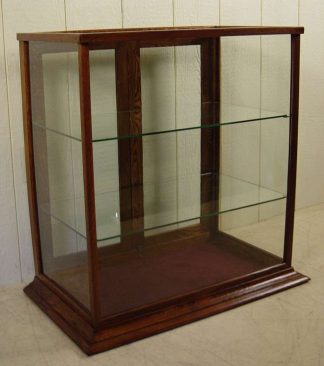 Country Store Oak Counter Display Cabinet