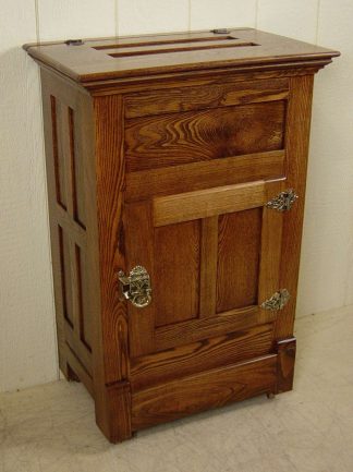 Small Lift Top Apartment Size Oak Ice Box