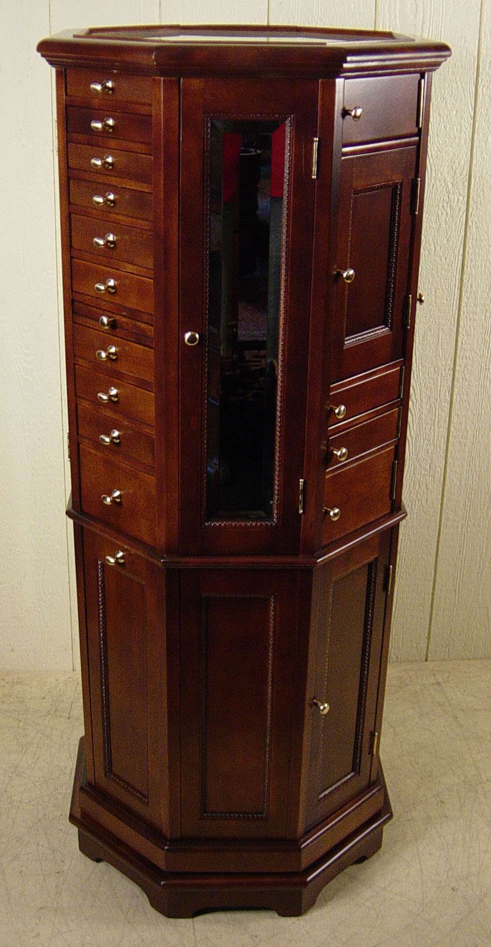 Clark Model "A" Octagon Birch & Maple Revolving Dental Cabinet - Image 3