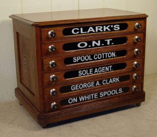 George A. Clark Oak Spool Cabinet