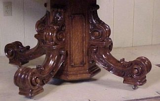54" Rd. Victorian Oak Table