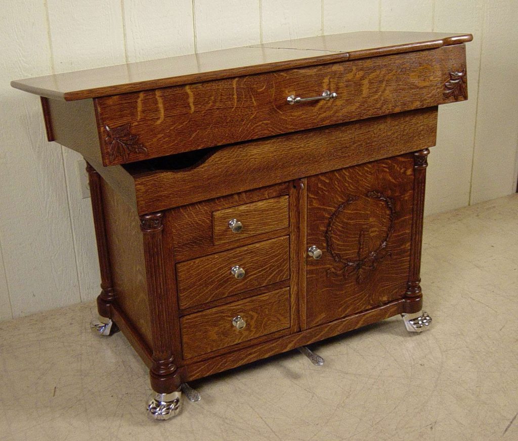 W.D. Allison Co. Oak Doctor's Examination Table Doug Schmitt Antiques