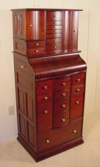 Deluxe Model Antique Mahogany Ransom & Randolph Dental Cabinet