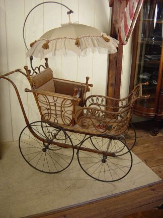 Wicker Baby Carriage