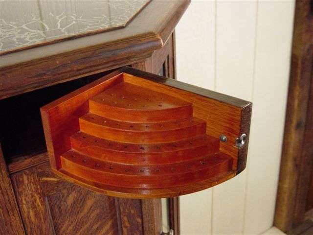 Clark Model "A" Octagon Oak Revolving Dental Cabinet - Image 32