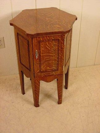 Rare Oak Hexagon Stand w