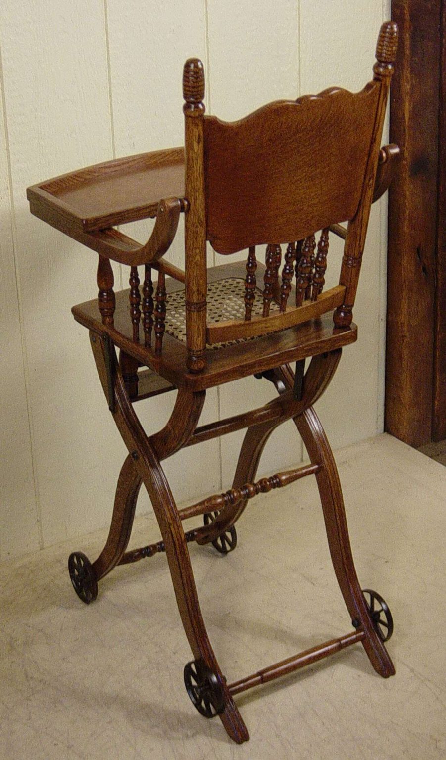 Oak High Chair Doug Schmitt Antiques