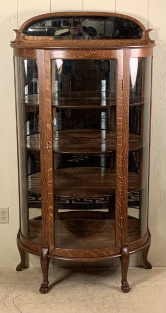 Small Size Oak Curio Cabinet