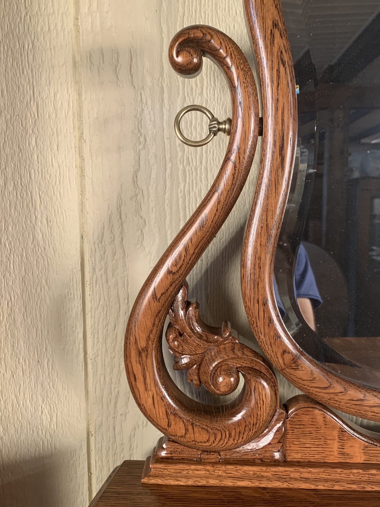 High Quality Oak Bow Front Chest of Drawers with mirror - Doug Schmitt ...