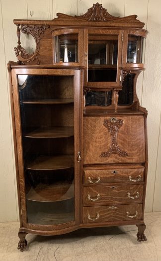 Oak Side by Side with Curio Top Section