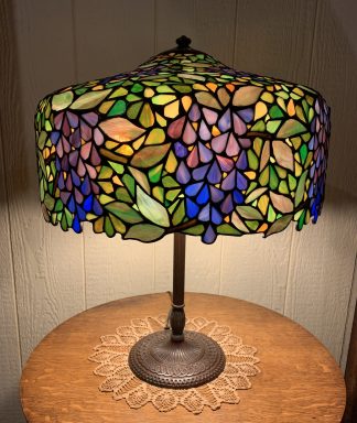 Signed Handel Leaded Glass Lamp
