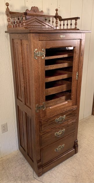 Harvard Company Oak Dental Cabinet Model #111X