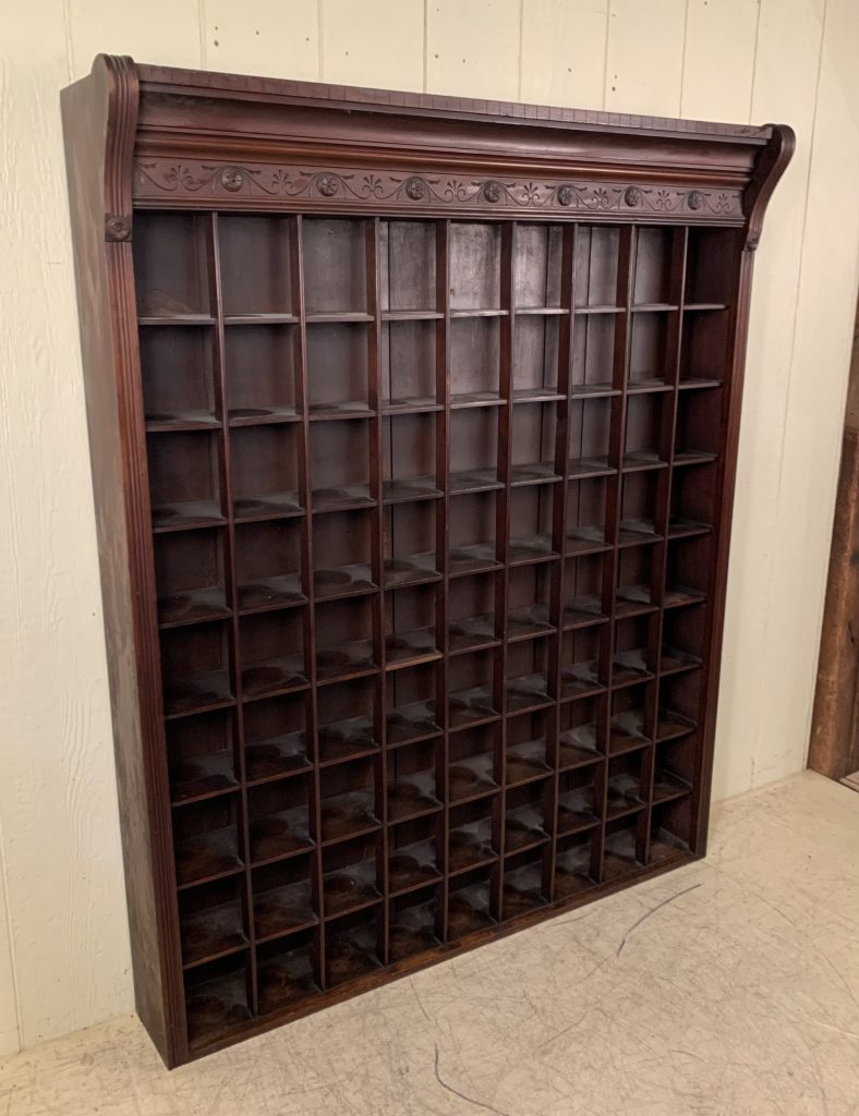 Large Mahogany Victorian Shaving Mug Rack Doug Schmitt Antiques