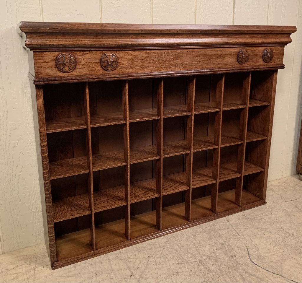 Oak Shaving Mug Rack Doug Schmitt Antiques