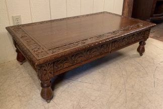 Heavily Carved Oak Coffee Table