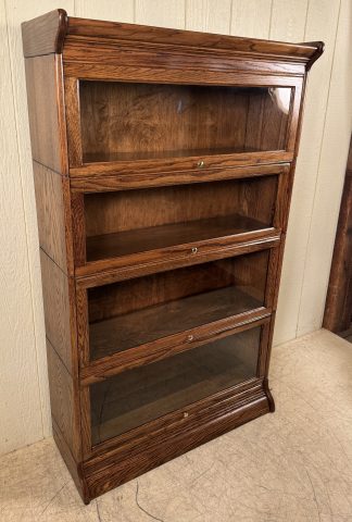 4-Section Oak Stacking Bookcase