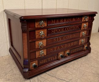 Merrick's Spool Cotton Cherry Spool Cabinet