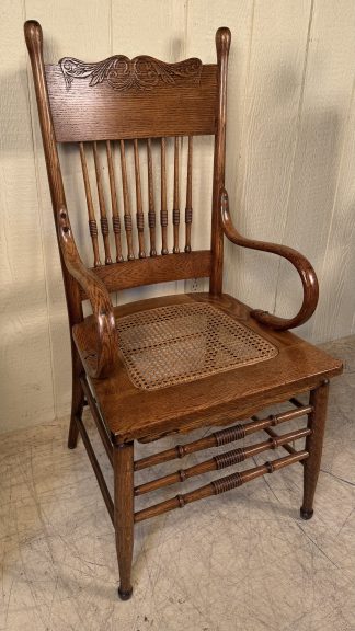 Oak Spindle Back Arm Chair