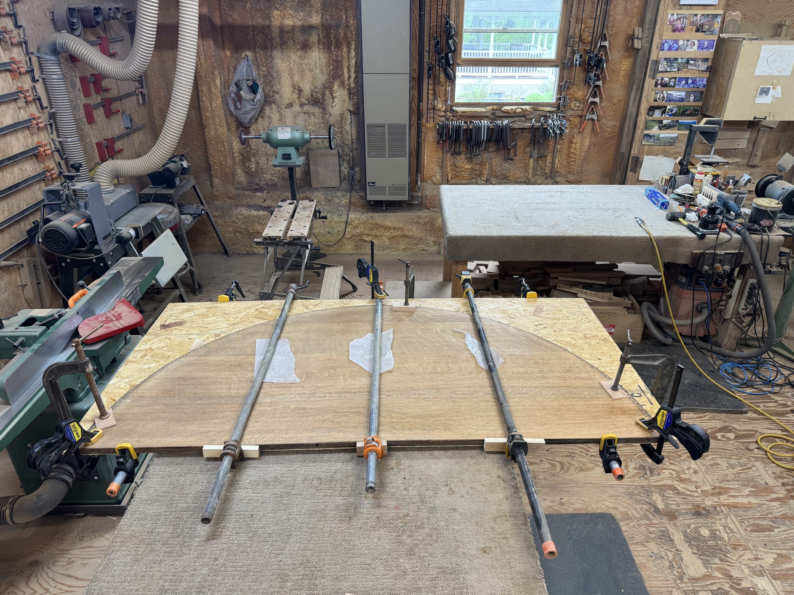 Large 70" Round Oak Claw Foot Dining Table with 7 original 14" leaves - Image 20