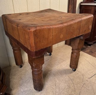 Antique Butcher Block Table