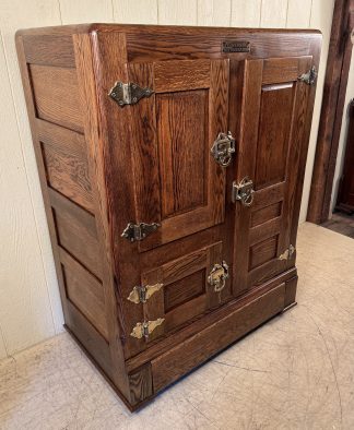 Oak & Ash Ice Box with Raised Panel Doors