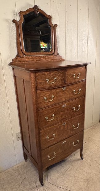 Oak Lingerie Chest with mirror