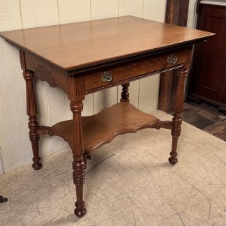 Rectangular Oak Lamp Table with drawer