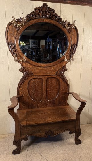 Exceptional Large Oak Hall Stand