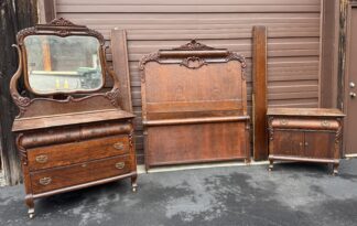 Three-Piece Oak Bedroom Set