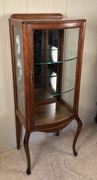 Petite Size Oak Curio Cabinet