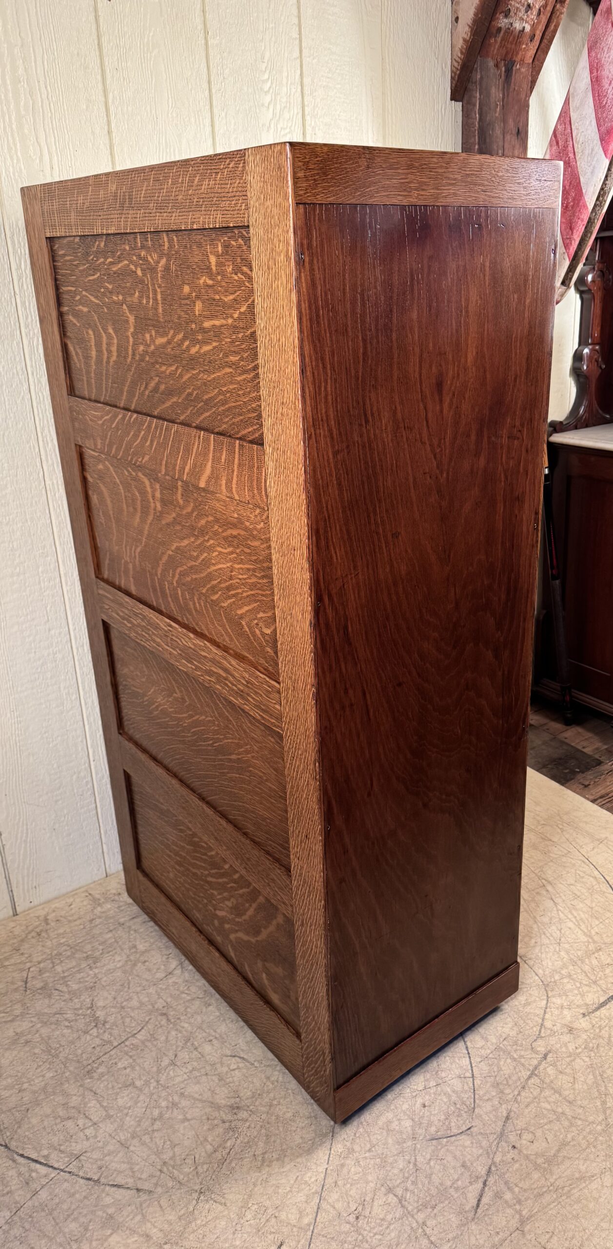 Globe Wernicke Oak 4-Drawer File Cabinet - Image 5