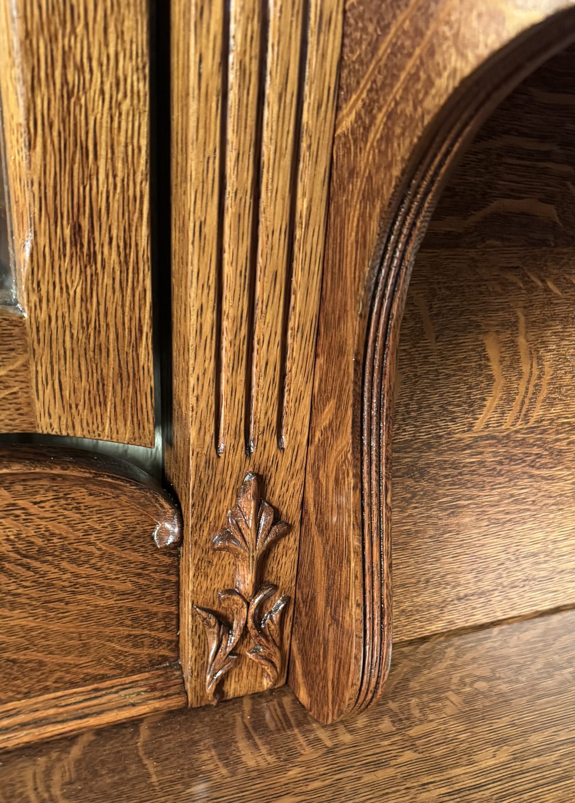 Powerful Oak Double Hat Box Cheval Dresser - Doug Schmitt Antiques
