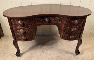 Large signed "R.J. Horner & Co. Oak Kidney Desk