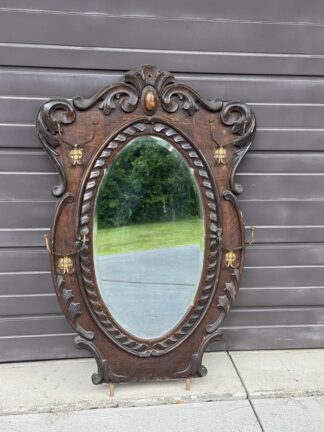 Hanging Hall Mirror with Hooks