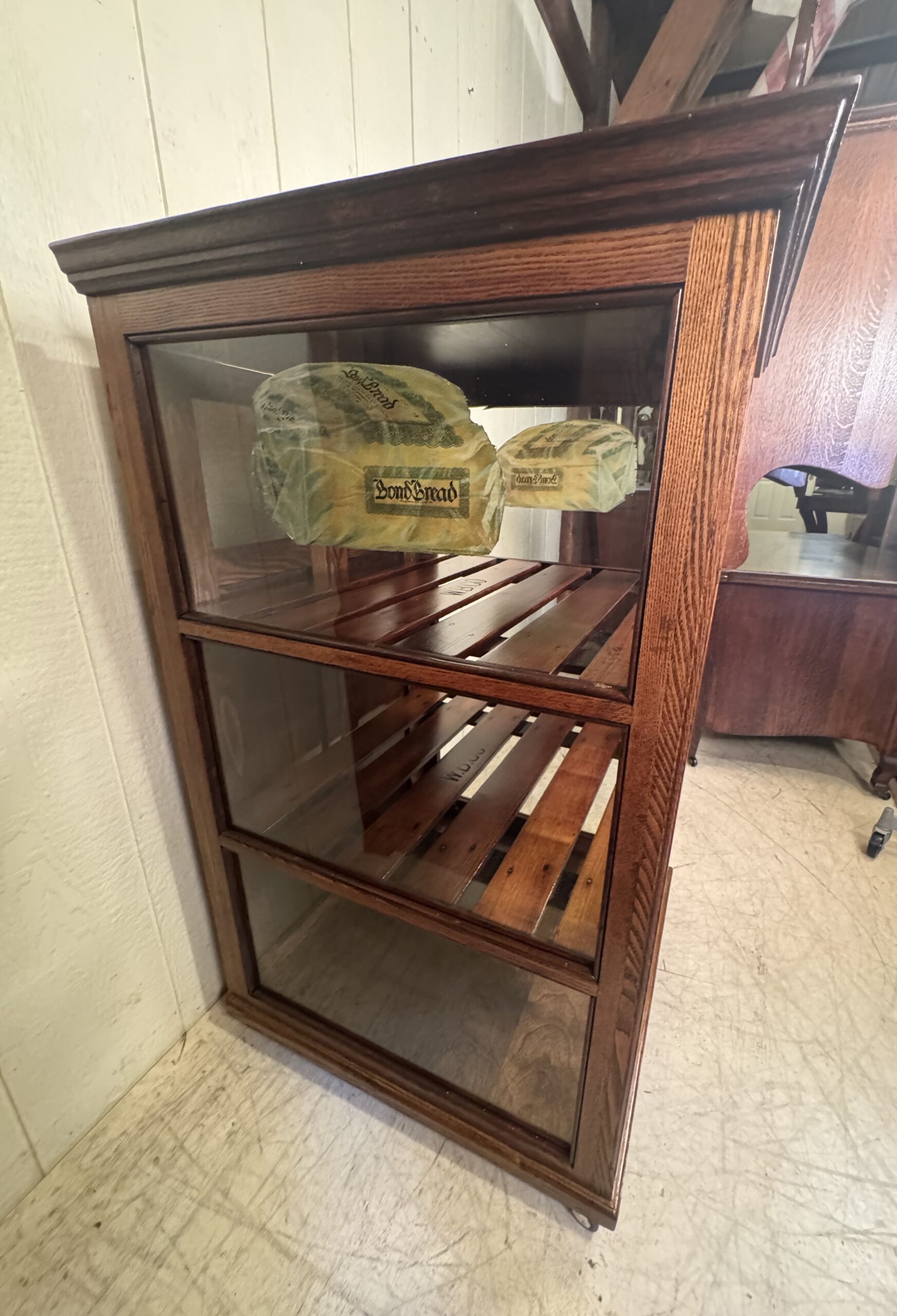 "Bond Bread" Ash Display Cabinet, signed WB & Co. - Image 8