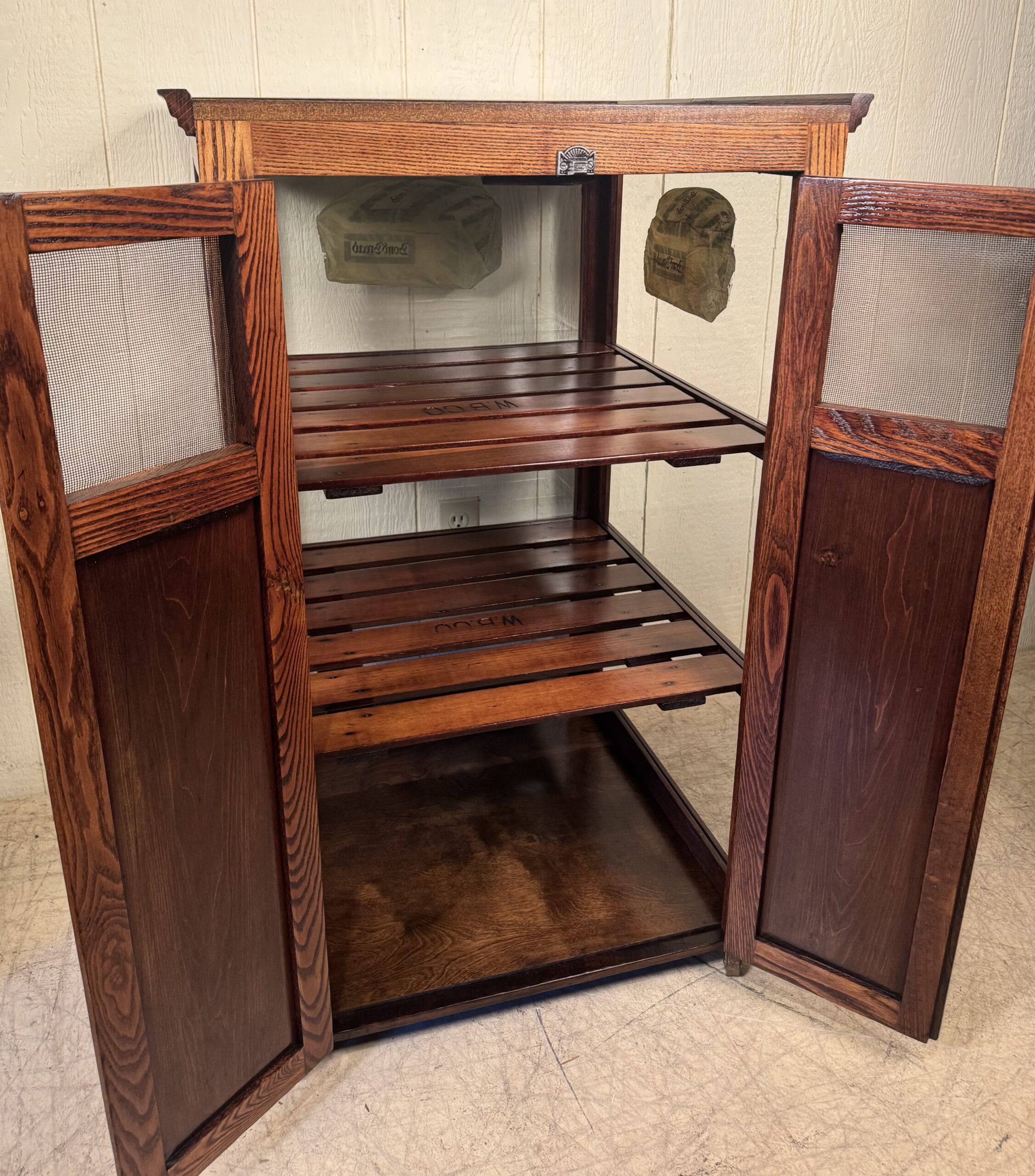"Bond Bread" Ash Display Cabinet, signed WB & Co. - Image 12