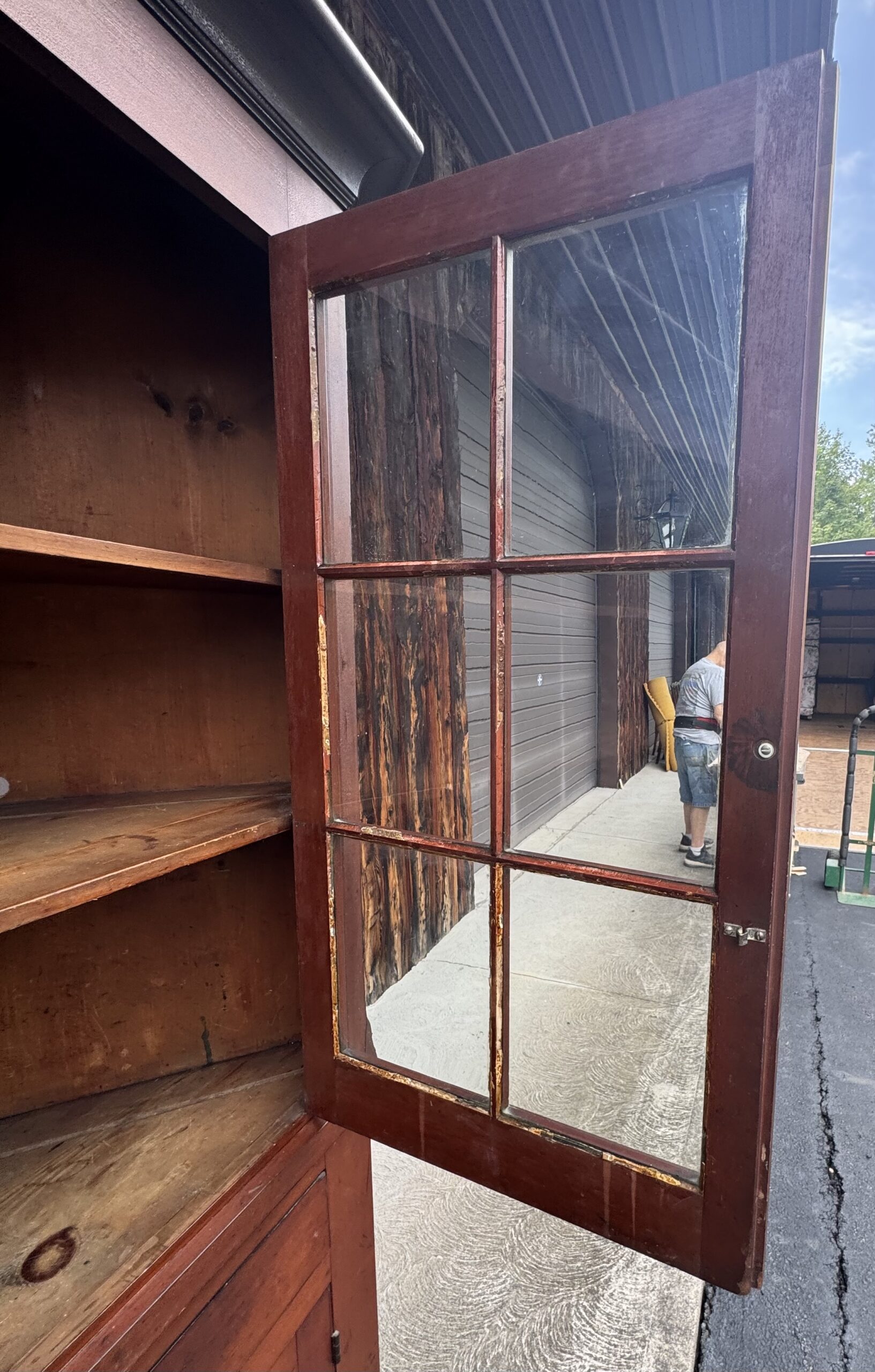2-Piece Early 1800's Cherry Master Craftsman Corner Cupboard - Image 19