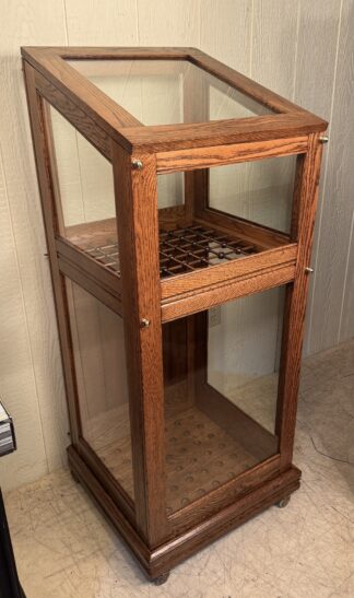 Oak Slant Top Cane Display Case