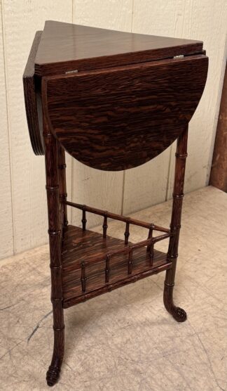 Rare Oak Handkerchief Drop-Leaf Stand