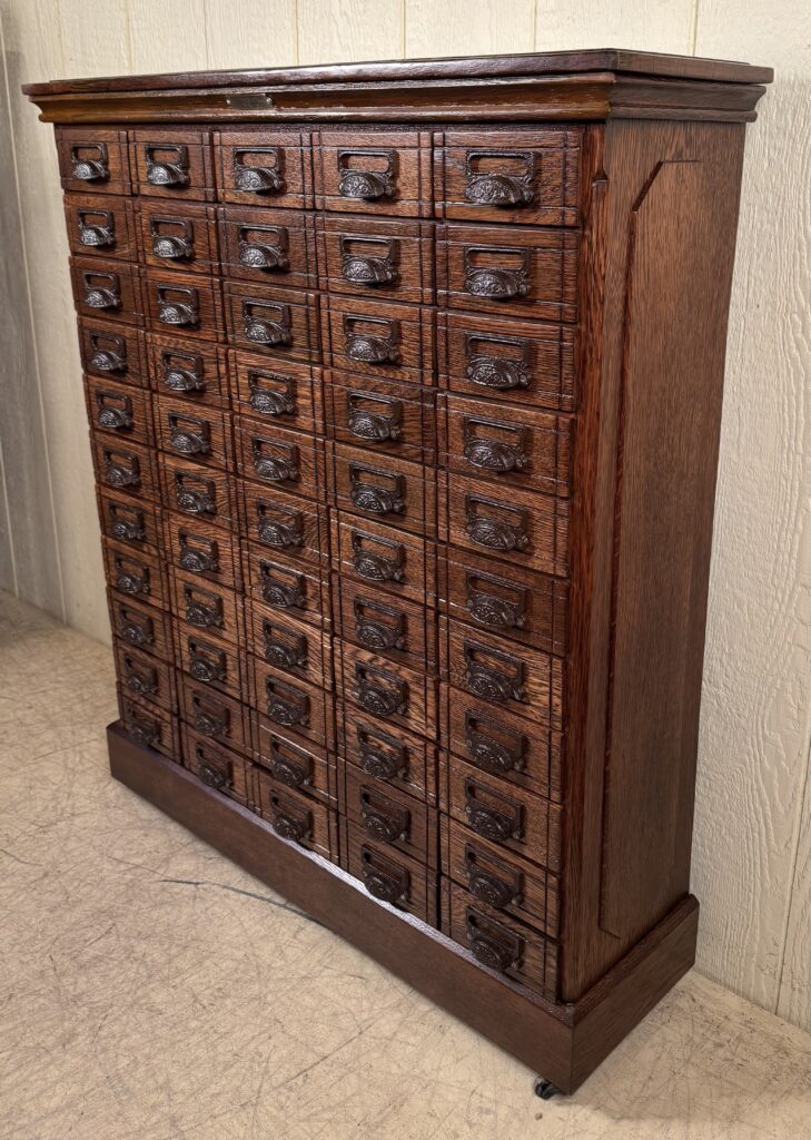 John Danner Manufacturing Co. Oak Hardware Store Cabinet